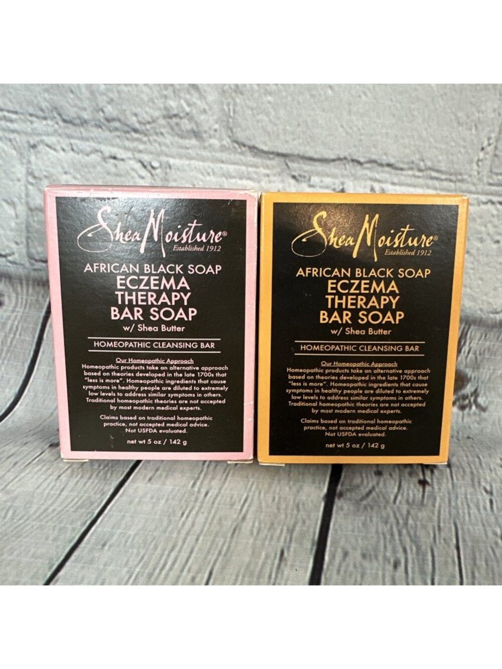 Shea Moisture African Black Soap Eczema Therapy Bar Soap 5 Oz Each 2 PACK